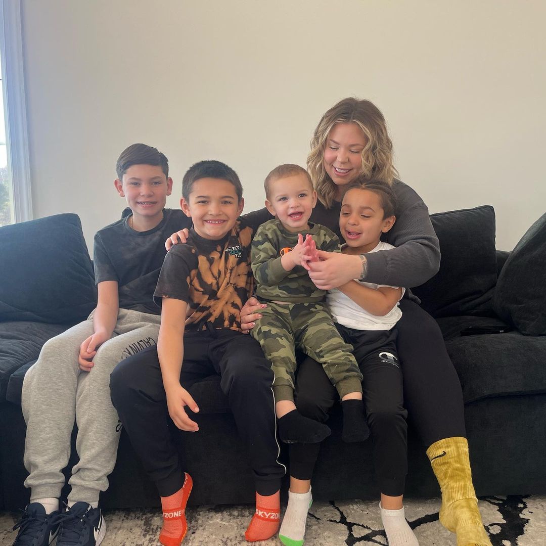 Kailyn Lowry avec quatre de ses enfants.