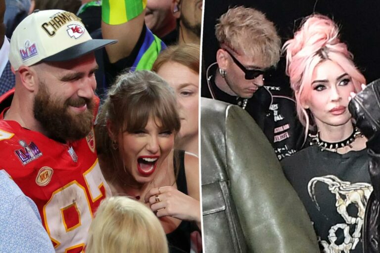 Travis Kelce et Taylor Swift se rapprochent de Megan Fox et MGK dans une nouvelle photo en double rendez-vous de la soirée du Super Bowl