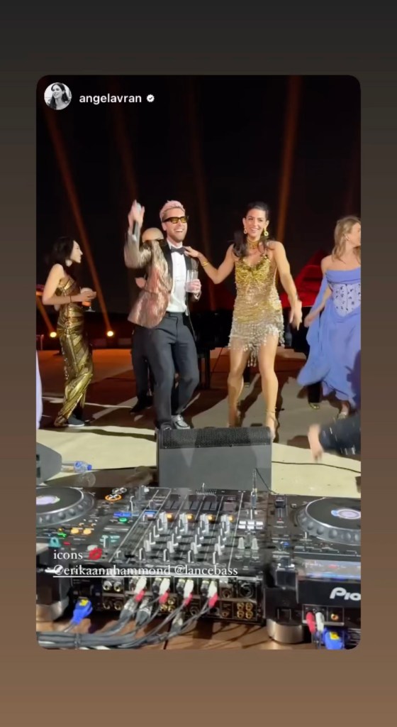 Lance Bass dansant au mariage d'Ankur Jain et Erika Hammond.