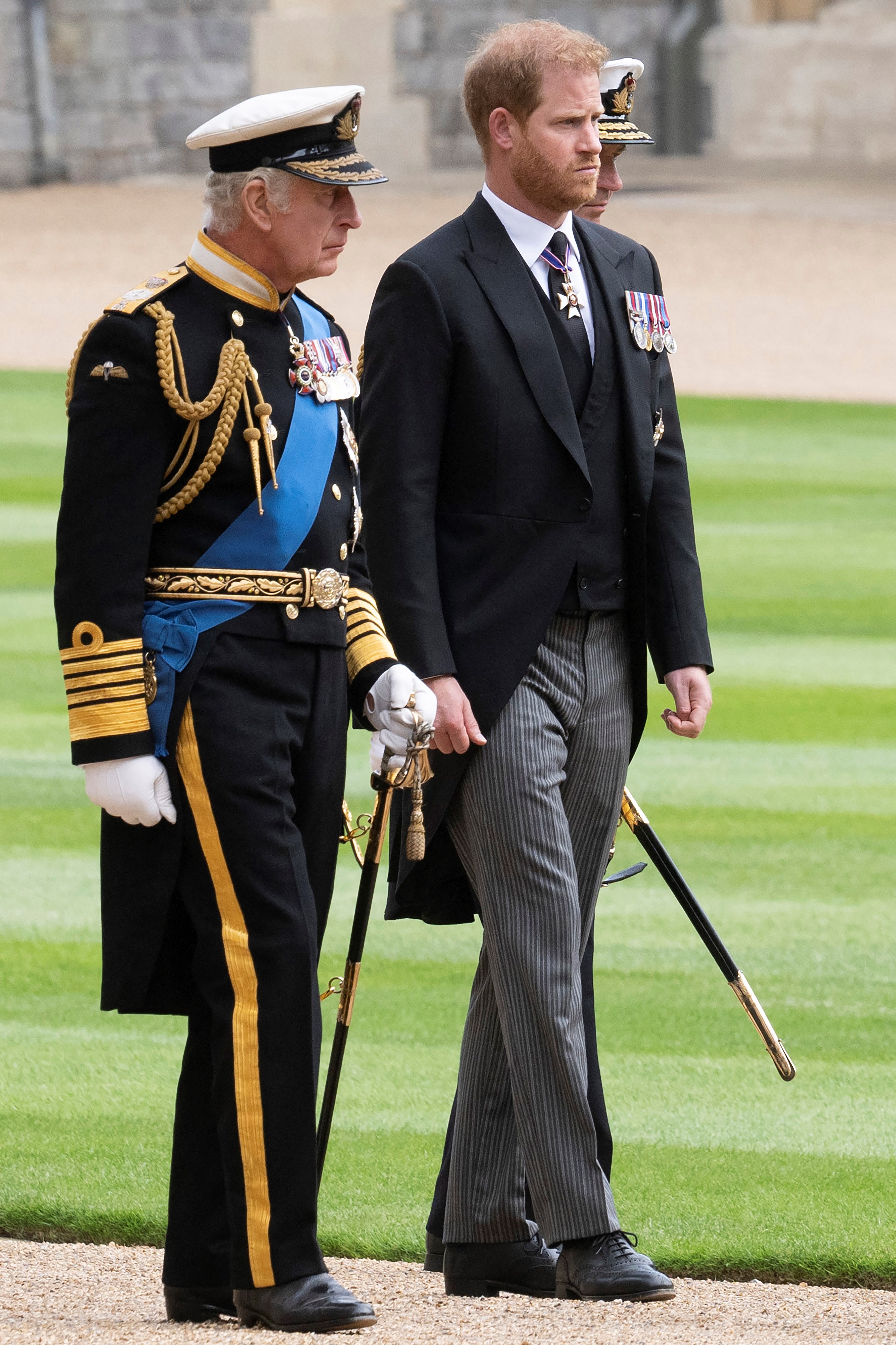 Le roi Charles et le prince Harry.