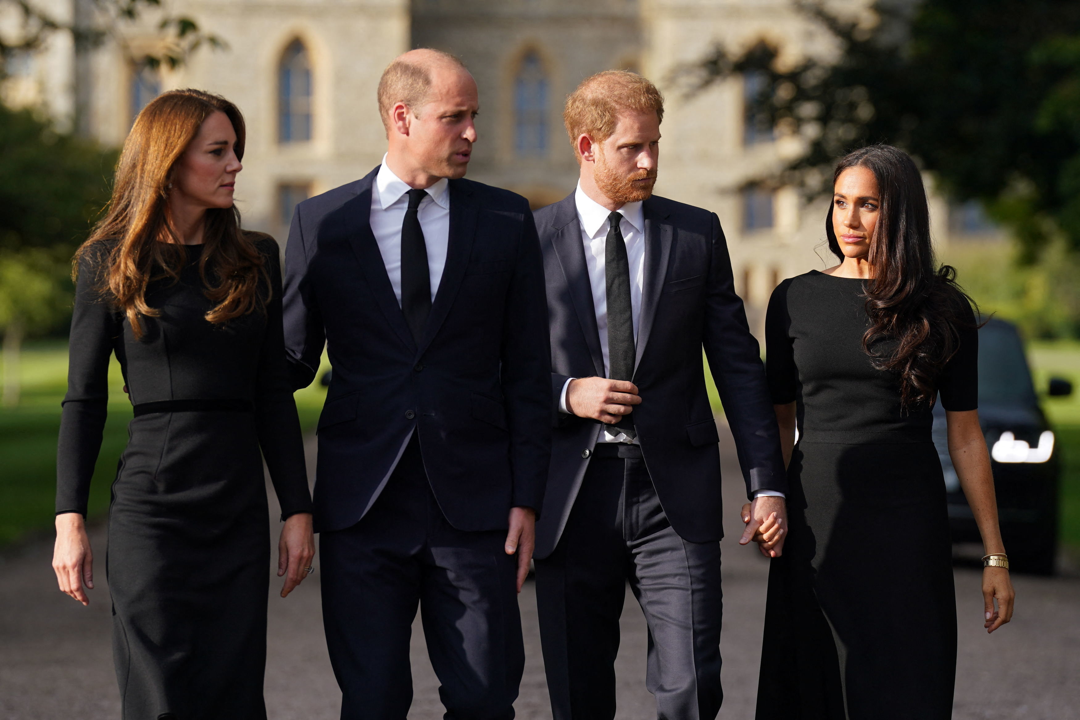Kate Middleton, le prince William, le prince Harry et Meghan Markle.