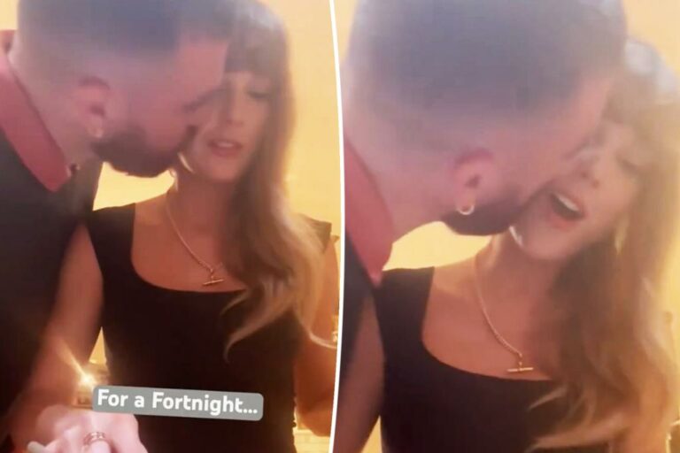 Travis Kelce embrasse Taylor Swift dans une vidéo intime partagée par le chanteur pour célébrer la “Quinzaine”