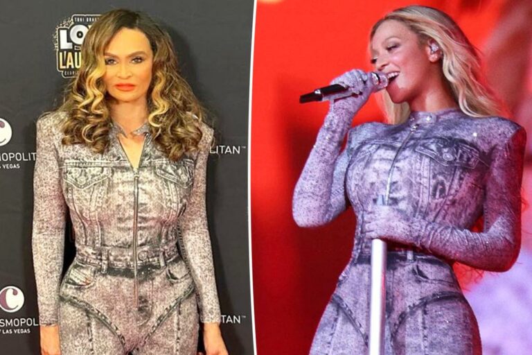 Tina Knowles emprunte l’une des tenues du Renaissance Tour de sa fille Beyoncé pour un événement sur le tapis rouge